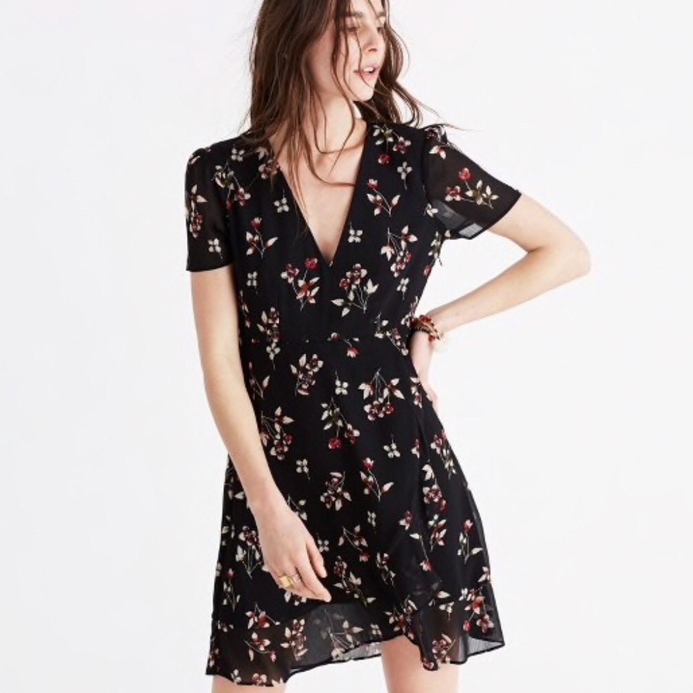 Madewell Posy floral ruffle dress